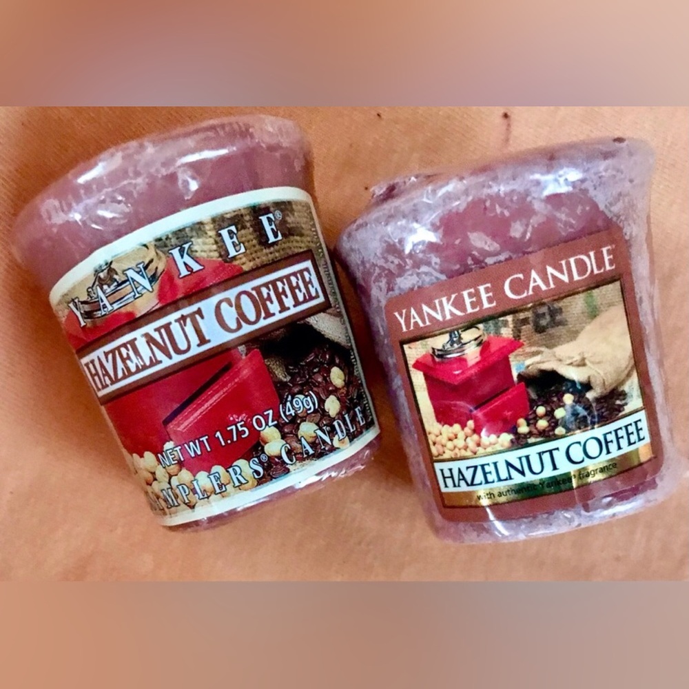 2pc set Yankee Candle Hazelnut Coffee Votives lot bundle htf rare